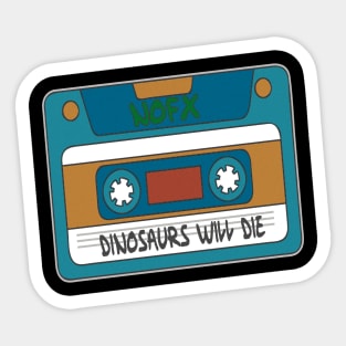 nofx dinousaurs will die cassette Sticker